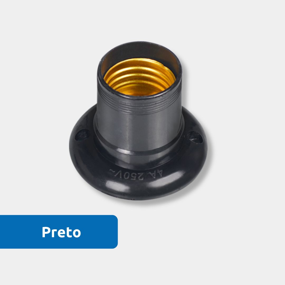 Bocal Termoplástico Fixo de Teto Preto_BTE27036_01